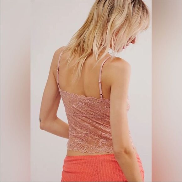 NWOT Free People Lacey Essential Cami Dusty Rose Medium - Picture 5 of 14